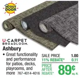 Menards U-Carpet Ashbury offer
