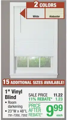 Menards 1 Vinyl Blind offer