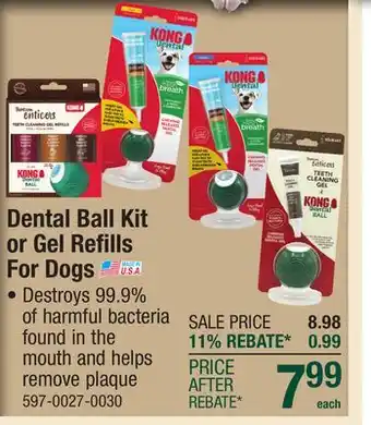 Menards Dental Ball Kit or Gel Refills For Dogs offer
