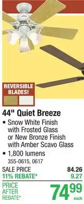 Menards 44 Quiet Breeze offer