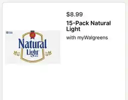 Walgreens 15-Pack Natural Light offer