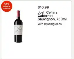 Walgreens Josh Cellars Cabernet Sauvignon, 750ml offer