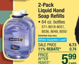 Menards 2-Pack Liquid Hand Soap Refills offer