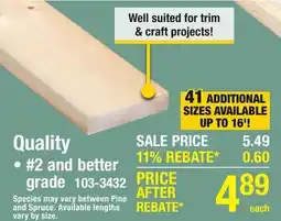 Menards Quality offer