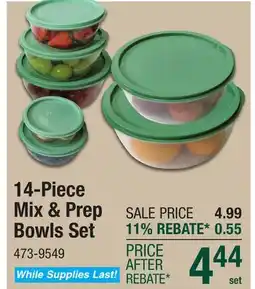 Menards 14-Piece Mix & Prep Bowls Set offer