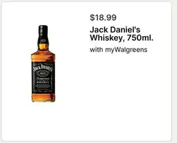 Walgreens Jack Daniel's Whiskey, 750ml offer