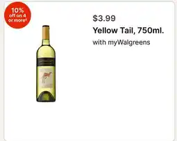Walgreens Yellow Tail, 750ml offer