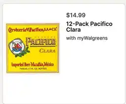 Walgreens 12-Pack Pacifico Clara offer