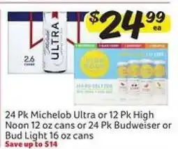 Winn Dixie Michelob Ultra, High Noon, Budweiser, Bud Light offer