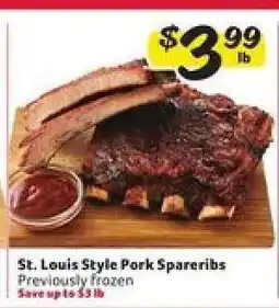 Winn Dixie St. Louis Style Pork Spareribs offer
