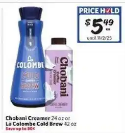 Winn Dixie Chobani Creamer or La Colombe Cold Brew offer