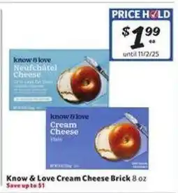 Winn Dixie Know & Love Cream Cheese Brick offer