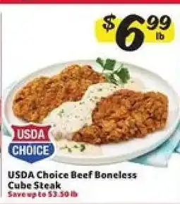 Winn Dixie USDA Choice Beef Boneless Cube Steak offer