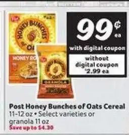 Winn Dixie Post Honey Bunches of Oats Cereal offer
