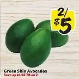 Winn Dixie Green Skin Avocados offer