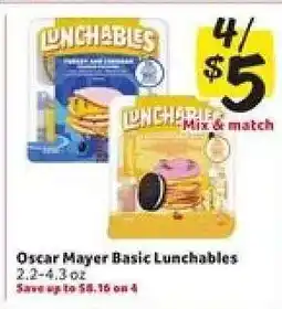 Winn Dixie Oscar Mayer Basic Lunchables offer