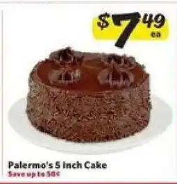 Winn Dixie Palermo's 5 Inch Cake offer