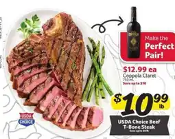 Winn Dixie USDA Choice Beef T-Bone Steak offer