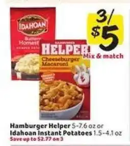 Winn Dixie Hamburger Helper or Idahoan Instant Potatoes offer