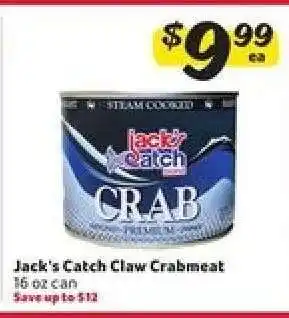 Winn Dixie Jack's Catch Claw Crabmeat offer