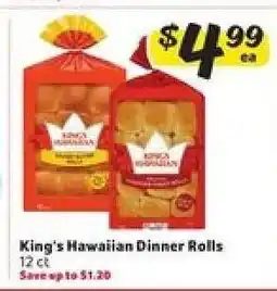 Winn Dixie King's Hawaiian Dinner Rolls offer