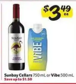 Winn Dixie Sunbay Cellars or Vibe offer