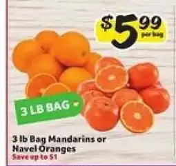 Winn Dixie 3 lb Bag Mandarins or Navel Oranges offer