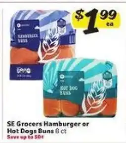 Winn Dixie SE Grocers Hamburger or Hot Dogs Buns offer
