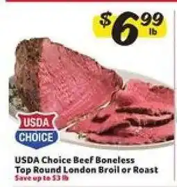 Winn Dixie USDA Choice Beef Boneless Top Round London Broil or Roast offer