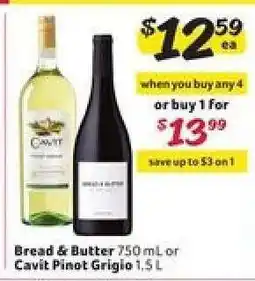 Winn Dixie Bread & Butter or Cavit Pinot Grigio offer