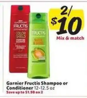 Winn Dixie Garnier Fructis Shampoo or Conditioner offer