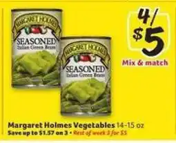 Winn Dixie Margaret Holmes Vegetables offer