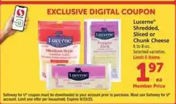 Safeway Lucerne Cheese offer