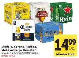 Safeway Modelo, Corona, Pacifico, Stella Artois or Heineken offer