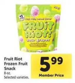 Safeway Fruit Riot Frozen Fruit Snack offer