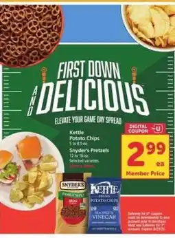 Safeway Kettle Potato Chips & Snyder's Pretzels offer