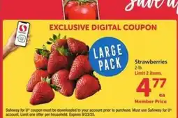 Safeway Strawberries offer