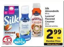Safeway Silk Almondmilk & Lucerne Flavored Creamer offer