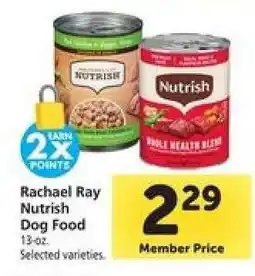 Safeway Rachael Ray Nutrish Dog Food offer