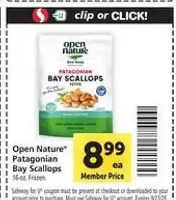 Safeway Open Nature Patagonian Bay Scallops offer