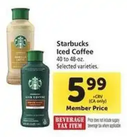Safeway Starbucks Iced Coffee offer