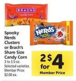 Safeway Spooky Nerds Clusters or Brach's Share Size Candy Corn offer