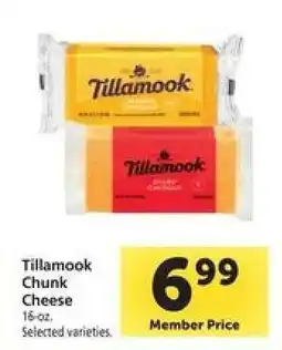 Safeway Tillamook Chunk Cheese offer