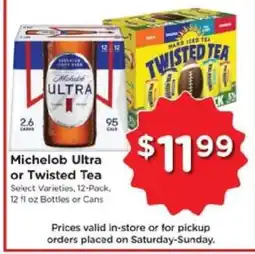 Kroger Michelob Ultra or Twisted Tea offer
