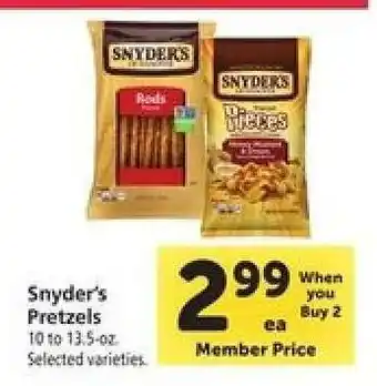 Safeway Snyder's Pretzels offer