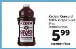 Safeway Kedem Concord 100% Grape Juice offer