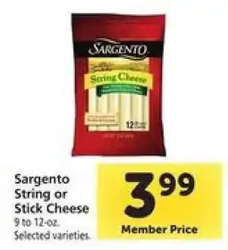 Safeway Sargento String or Stick Cheese offer