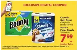 Safeway Charmin Bath Tissue, Bounty Paper Towels offer