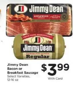Kroger Jimmy Dean Bacon or Breakfast Sausage offer
