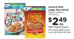Kroger General Mills Large Size Cereal offer